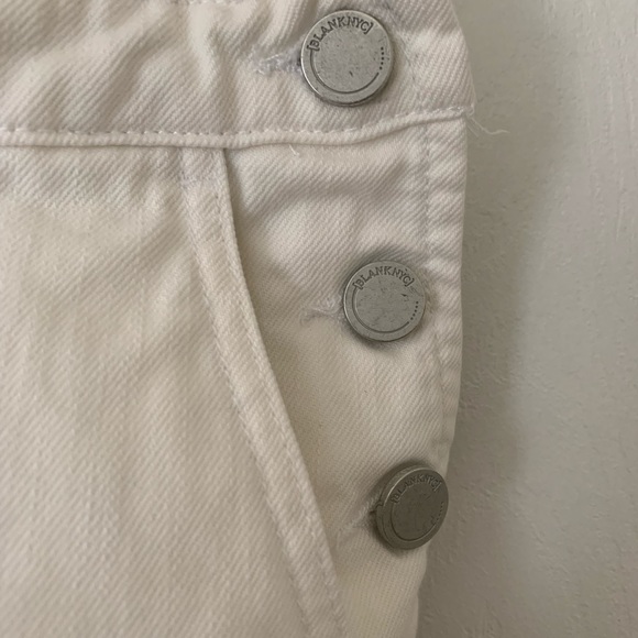 Blank NYC White Overall Distressed Shorts - I114 - Picture 3 of 5